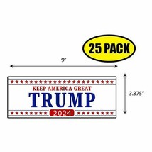 25 Pack 3.375&quot;x9&quot; Trump Kag 2024 Sticker Decal Humor Funny Gift Trump BS0154 - £18.20 GBP