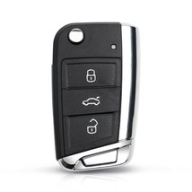 KEYYOU 3 Buttons Modified Folding Flip Remote Car Key  Keyless Case For  VW Golf - £64.34 GBP