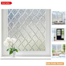 Sun-Blocking Decorative Frosted Glass Film, 23.6” x 78.7”, Easy Install - $59.35