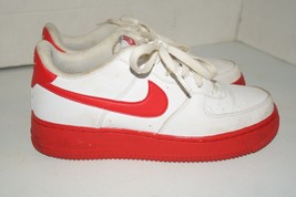 Nike Air Force 1 GS Low &quot;White Red Sole&quot; Youth Size 6Y  CV7663 102 EUC - $59.39