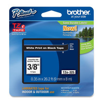 Brother TZ325 TZe325 9mm white on black TZe tape PT1090 PT1090BK PT1280 ... - £27.88 GBP