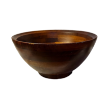 Lipper International Cherry Footed Salad Bowl Round Wood Wooden - £48.18 GBP