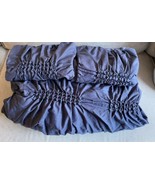 Pottery Barn PB Dorm Simply Smocked Twin Duvet Cover + Pillow Shams Blue... - $29.91