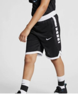 Nike Dri Fit Elite Stripe Shorts AQ9473 013 Black White Boys Medium - $9.80