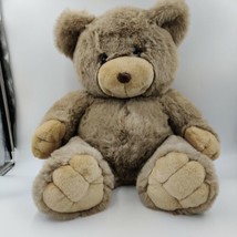 Vintage Brooklyn Doll Toy &amp; Novelty Co. XL 22&quot; Sitting Toy Gift Plush Brown Bear - £14.42 GBP