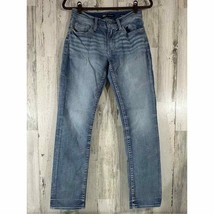 BKE Mens Jeans Jake Straight Size 28x32 (28x31) Light Wash Stretch Some Fraying - £23.23 GBP
