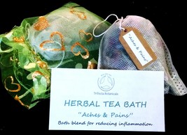 Aches &amp; Pains Organic Herbal Bath Tea Natural Apothecary Tub Tea Salt - Spa Soak - £7.66 GBP