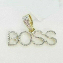 Ciondolo con targhetta con nome Boss con diamanti da 1,50 ct in catena... - £95.16 GBP