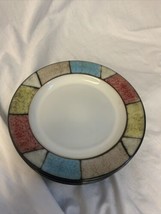 4 Geometric Design Salad Plates 8” - £14.07 GBP