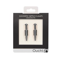 Ouch Magnetic Nipple Clamps Diamond Pin Grey with Free Shipping - $83.22