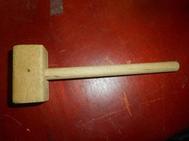 VINTAGE Children&#39;s Toy Unsealed Wooden Block Hammer 5 1/2&quot; Kids REPLACEM... - £14.01 GBP