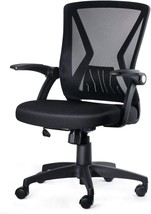 KOLLIEE Mid Back Mesh Office Chair Ergonomic Swivel Black Mesh Computer ... - £98.88 GBP