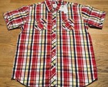 Red Plaid Button Up Short Sleeve NWT Vintage PJ Mark Shirt Mens Sz 2XL Y2K - £15.78 GBP