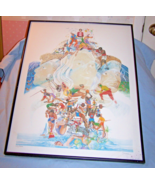 Signed, Numbered, Framed 1984 Olympics Poster by Trena Joiner-COA-265/1000 - $250.00