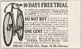 1910 Print Ad Mead Bicycles Coaster Rear Brakes,Lamps Mead Cycle Chicago,IL - £6.09 GBP