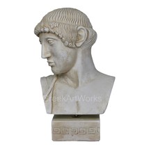 Apollon Of Olympia Bust Head Greek Roman Statue Sculpture Hard Plaster Olympia - £72.79 GBP