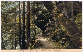 Pennsylvania Postcard Philadelphia Fairmont Park Pathway Near Devil&#39;s Pool - £3.10 GBP