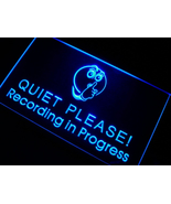 Recording in Progress Quiet Please Bar Pub LED Neon Light Sign  - £20.77 GBP+