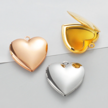 Quality Mirror Polished 316L Stainless Steel Heart Charm Locket Pendant ... - $184.10 MXN