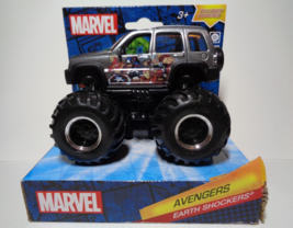 Marvel Avengers Earth Shockers GM Jeep Die-Cast Monster Truck Pull-Back Power - £7.18 GBP