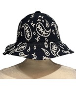 Kangol Free People Paisley Bucket Hat Blue Jacquard Embroidered Flare Brim - £36.11 GBP