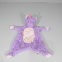 KellyToy Unicorn Lovey Cuddle Toy Security Blanket Purple Pink Rattle Crinkle - £10.63 GBP