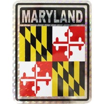 K&#39;s Novelties Wholesale Lot 6 State of Maryland Flag Reflective Decal Bumper Sti - $8.88