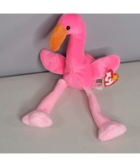 TY Beanie Baby Pinky Pink Flamingo 10&quot; NEW with Mint Tags NWMT - $8.75