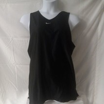 Vintage Single Stitch Nike Black Tank Top Jersey Lrg Mini Center Swoosh ... - $34.65