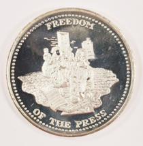 Freedom of the Press 1 oz. 999 Silver Round By Johnson Matthey - £54.51 GBP