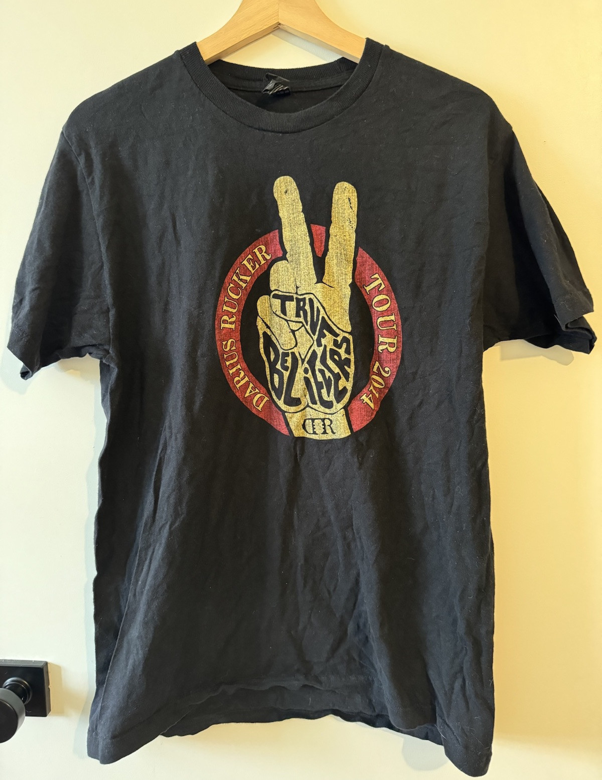 MENS Large Darius Rucker True Believers Album Tour 2014 Cotton T-Shirt B... - $24.74