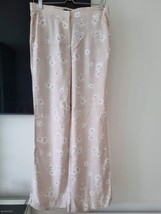 Mint Velvet summer Trousers 10 M nude pink white floral trousers used - £4.77 GBP