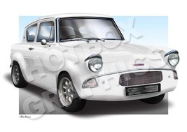 FORD ANGLIA FLARED ARCHES print - Any colour you like - £17.00 GBP