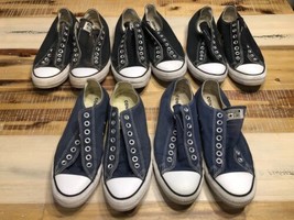 Lot of 5 Converse Unisex CT All Star Sneakers Size M 8.5 W 10.5 3 Black 2 Navy - £113.54 GBP