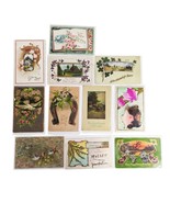 Lot 11 Antique Early 1900s Birds Landscape Floral Greeting Card Postcard... - $457.88 MXN