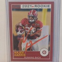 Najee Harris RC 2021 Panini Chronicles Score Draft Picks Signed Autographed COA - £46.66 GBP