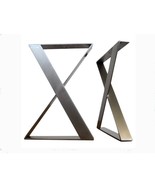 Trestle Nickel X Style Dining Table Base Legs - Modern Retro - Set of 2 - $1,056.00