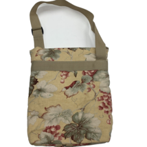 Vintage Cool Tote Cooling Beverage Lunch Bag Grapes Leaves Winery Picnic - £16.22 GBP