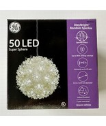 GE 5.5-in Hanging Super Sphere Light Display with 50 White LED Lights Te... - £23.46 GBP