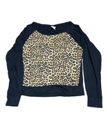 Victorias Secret PINK Long Sleeve Scoop Neck T-shirt Cheetah Print Small... - £18.36 GBP