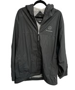 Mercedes Benz Man Jacket Rain jacket Windbreaker L Black Hooded Car - $1,767.85 MXN