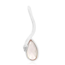 Jewelry of Venus fire  Pendant of Goddess Selene Rose quartz silver pendant - £544.45 GBP