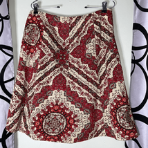 City silk bohemian print A- line skirt size 10 - $11.76