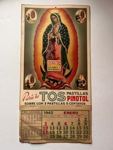 Virgen de Guadalupe Virgin Mary Wall Calendar drugstore Adv Robina medic... - $89.99
