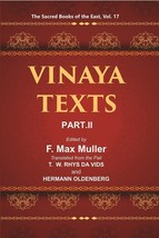 The Sacred Books Of The East (Vinaya Texts, PART-II, The Mahavagga, Vx, The Kul - £22.76 GBP