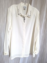 Vintage KORET Embroidered Blouse Top  Shirt Womens Size 20W Movie Prop Secretary - £19.65 GBP