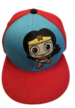 Hat Cap Wonder Woman Snapback Animated Big Head Comic Six Flags Embroidered - £12.58 GBP