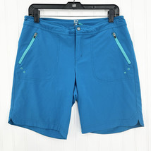 Title Nine Shorts Womens 8 Rogue 9&quot; Bermuda Blue Nimblene Swim UPF Hiking EUC - $27.99