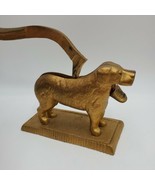 Antique Old Cast Iron Nut Cracker Dog Golden Retriever Lab Heavy Gold VNTG - $147.51