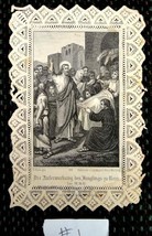 1879 antique DIE CUT DEATH CARD columbia pa NERZ memorial christian engr... - £54.49 GBP
